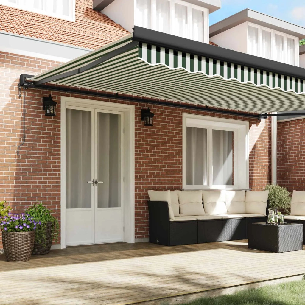 Tenda da Sole Verde e Bianco 500 x 300 x 165 cm 3331474