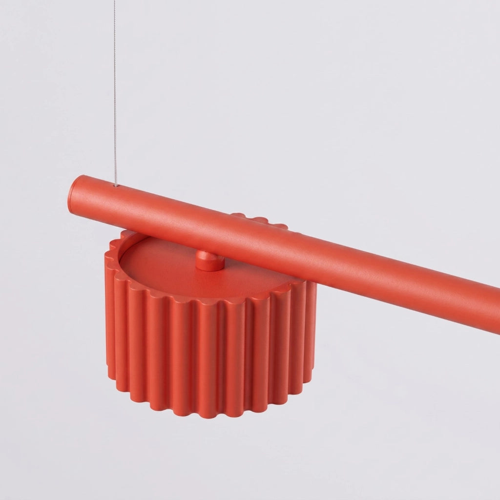Lampadario AURA 4 rosso Gx53