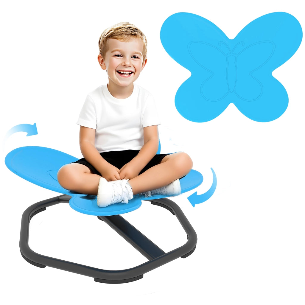 Sedia girevole per bambini a forma di farfalla ¨C zephmum ¨C blu