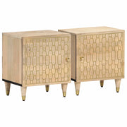 Comodini 2pz 40x33x46 cm in Legno Massello di Mangocod mxl 115868
