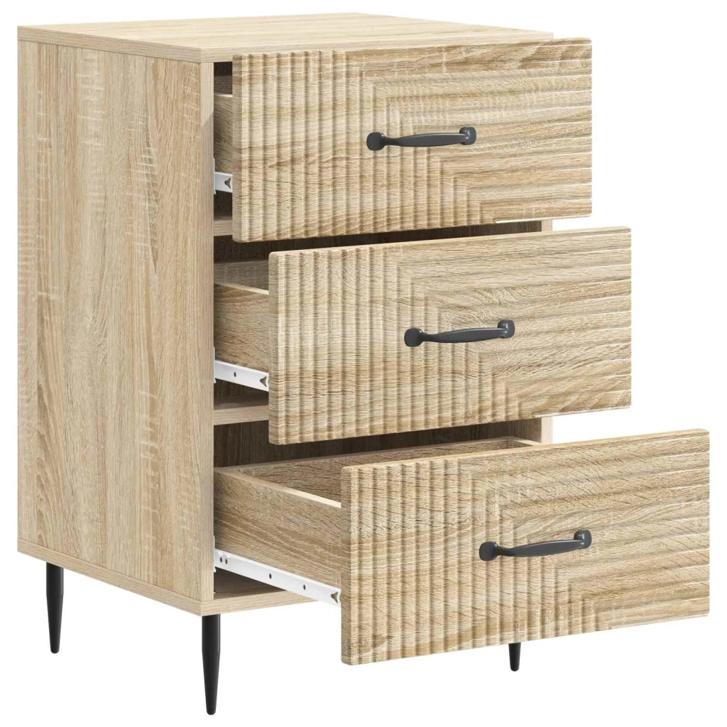 Comodino | Armadio da Notte | Mobiletto da notte con cassetto Rovere Sonoma 43 x 41 x 66,5 cm