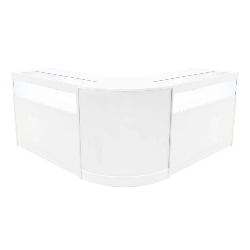 Set Banconi Negozio Iris LED B1200 CM60 Bianco con Vetrina e Serratura