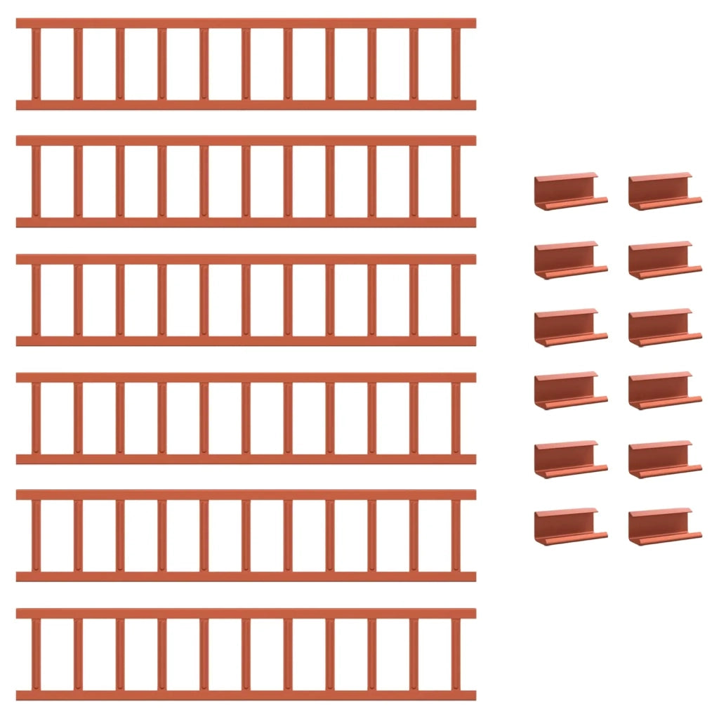 Guardia per neve sul tetto Rosso 600 x 2,5 x 20 cm Acciaio 42028465