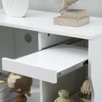Credenza Cucina Salvaspazio con 2 Armadietti e 2 Ripiani Estraibili in Legno, 84x39x109 cm, Bianco