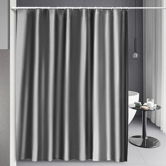 Douchegordino impermeabile all'umidità - accessorio per la stanza da bagno con 12 ganci - Grigio - 180 x 200 cm Douchegordino
