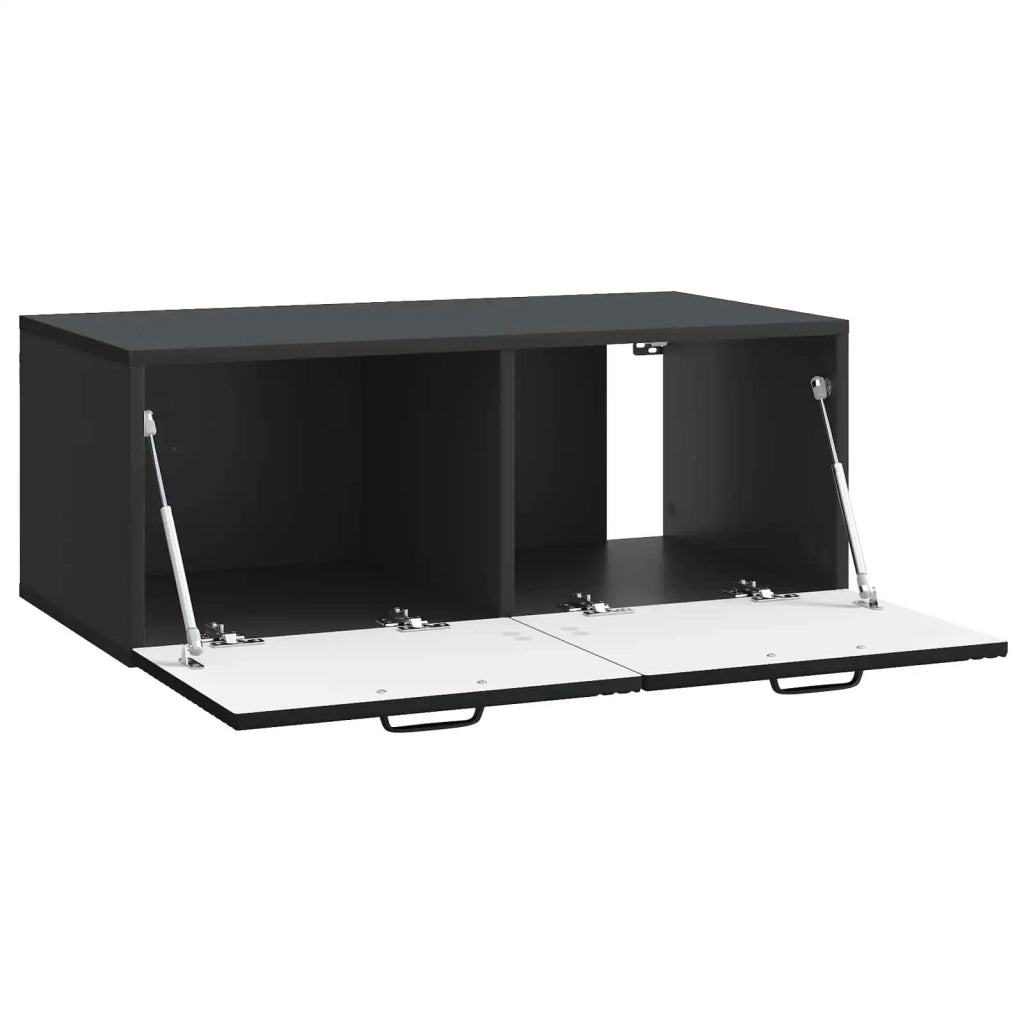 Mobile Porta TV da Muro Nero 78,5 x 41 x 30 cm