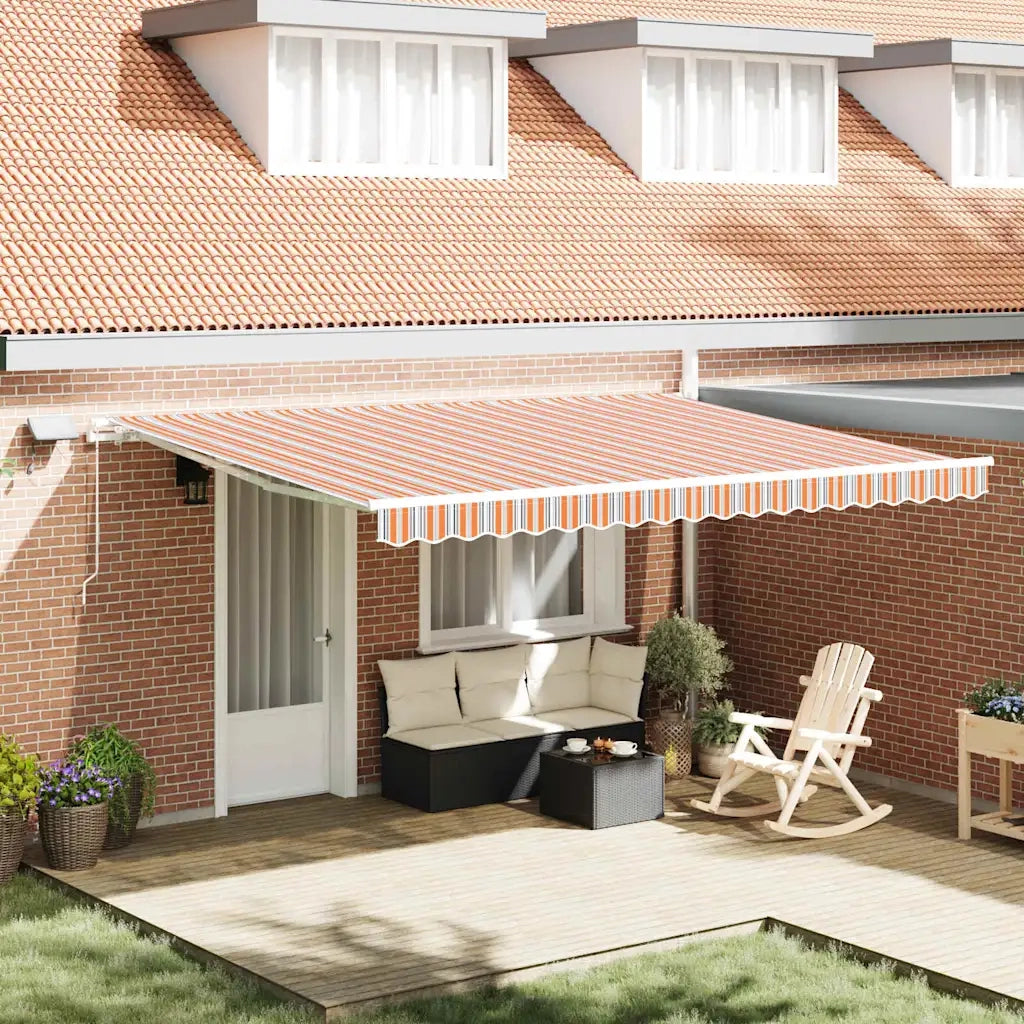 Tenda Retrattile Multicolore 450 × 350 cm Tessuto e acciaio 3331106