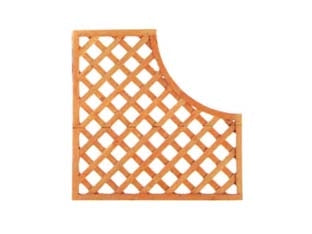 TRALICCIO IN LEGNO A MEZZA LUNA  cm.90x90h.    VETTE
