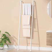Manicotto per asciugamani in metallo bianco per bagno e cucina - 4 strati bianchi con funzione decorativa