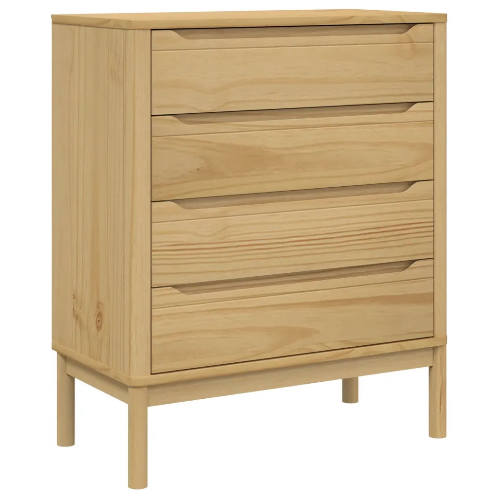 Cassettiera FLORO Marrone Cera in Legno Masselo di Pino 374008