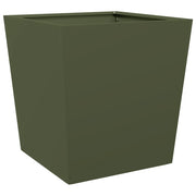 Fioriera | Cassetta per fiori | Vaso da Giardino Verde Oliva 50x50x50 cm in Acciaio