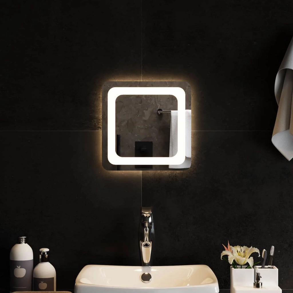 Specchio da bagno LED Trasparente 30 x 30 cm vetro temperato 42045825