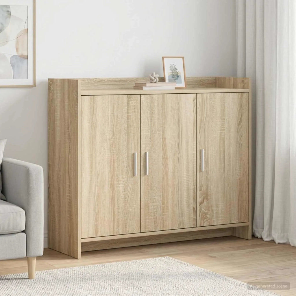 Credenza Rovere Sonoma 98,5 x 33 x 80 cm Legno ingegnerizzato 8011125