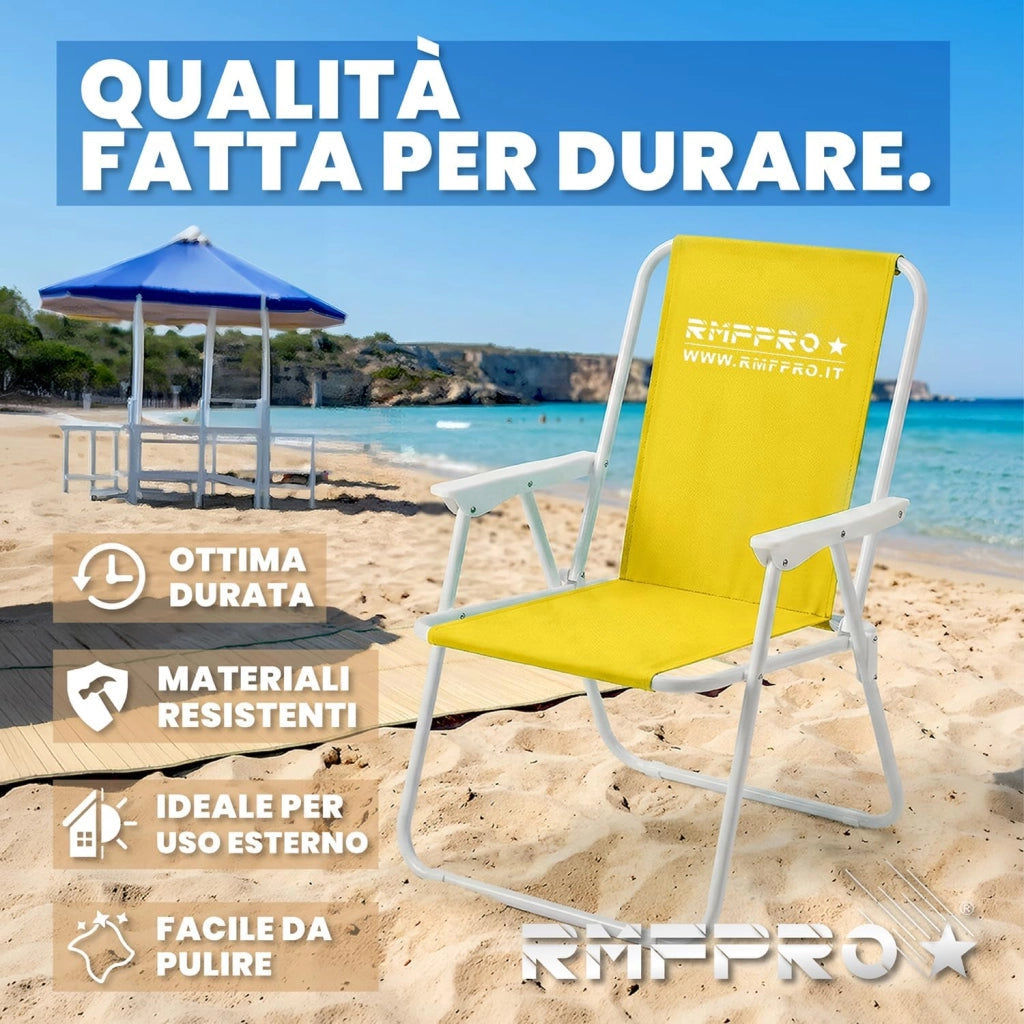 RMF PRO SEDIA PIEGHEVOLE DA SPIAGGIA GIALLA
