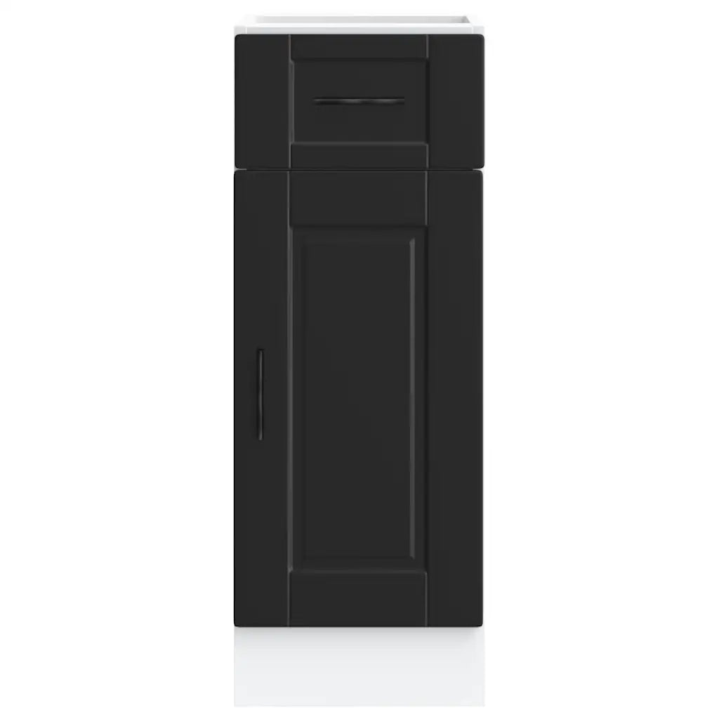 Mobile da cucina moderno con ante pratiche 30 x 46 x 81,5 cm legno composito nero 02_0050243