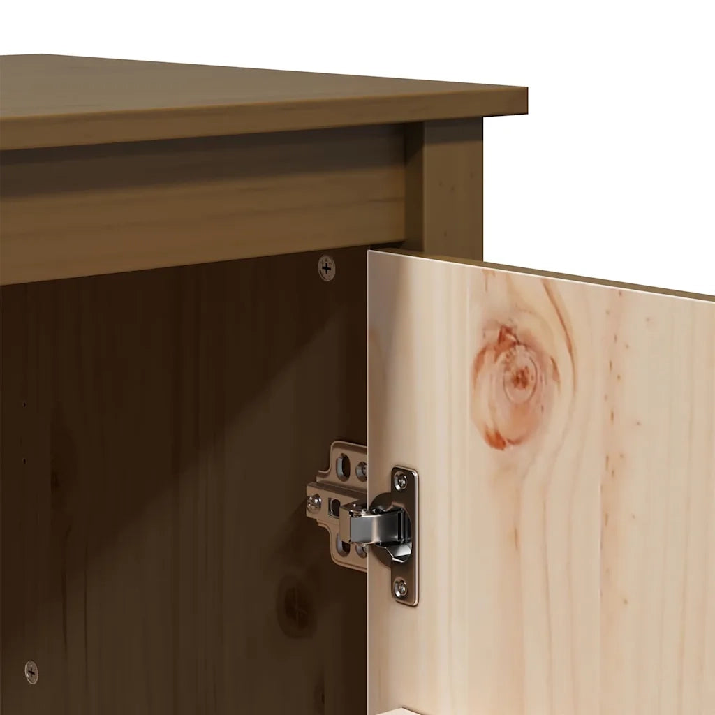 Credenza Marrone Ambra 83x41,5x100 cm in Legno Massello di Pino 823517