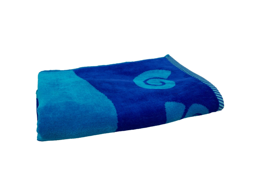 Telo Mare Jacquard Spugna Asciugamano Spiaggia Disegno Flipper - Telo Mare - Blu