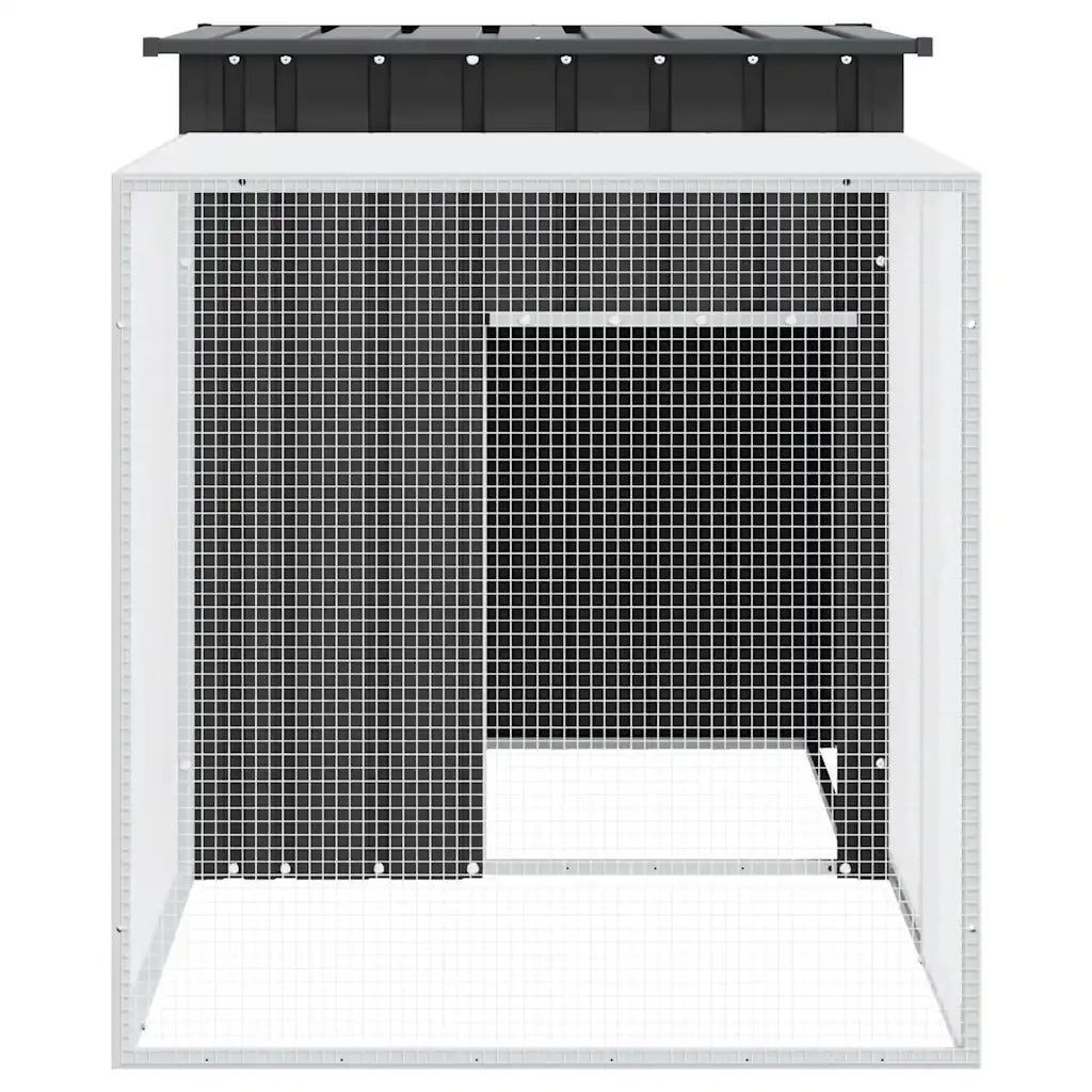 Gabbia per Conigli Antracite 200x91x100 cm Acciaio Zincato cod mxl 41455