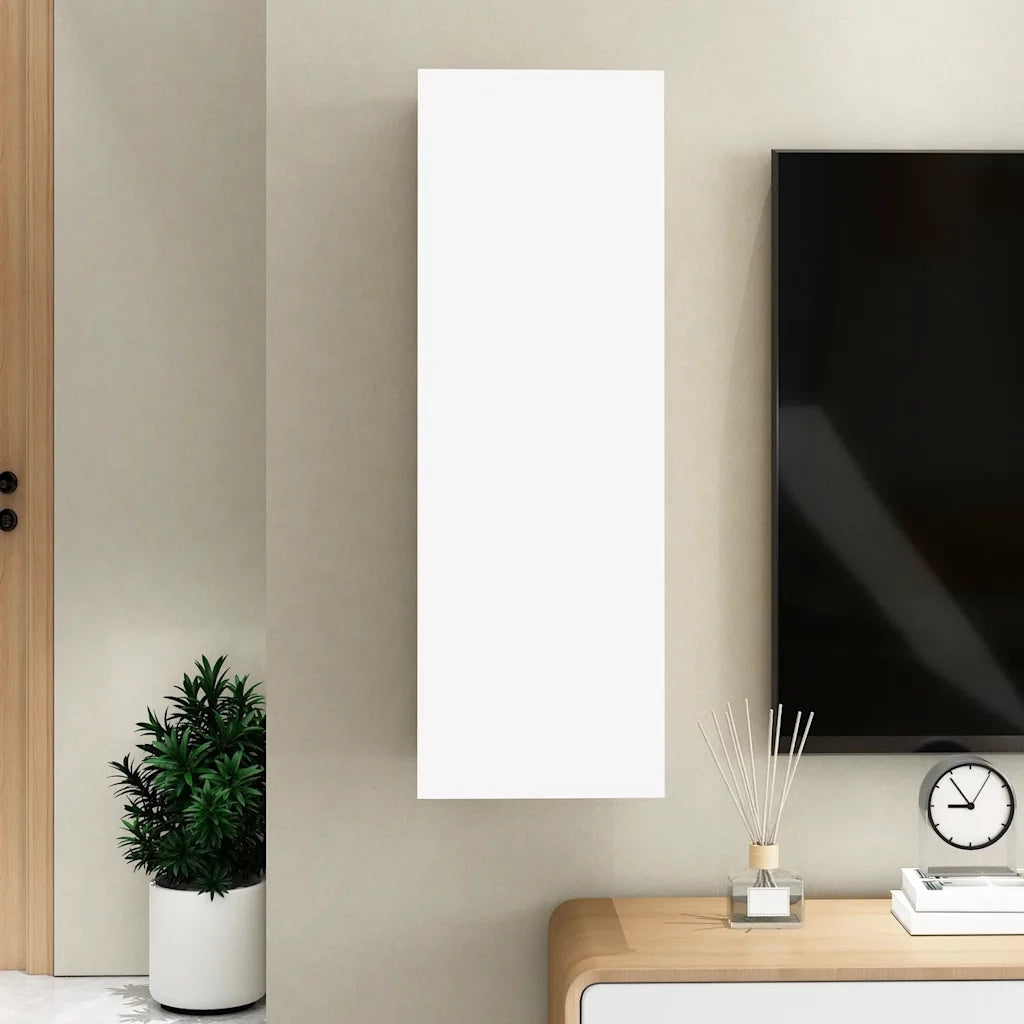 Mobile Porta TV-Credenza per TV Bianco 30,5x30x90 cm in Legno Multistrato