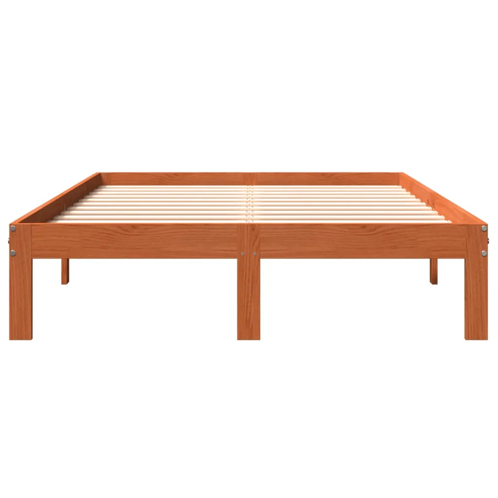 Giroletto senza Materasso Marrone Cera 140x200cm Massello Pino 844171