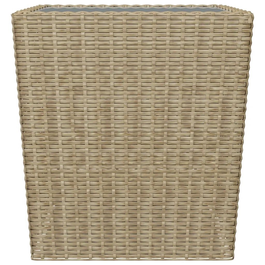 Set Bistrot da Giardino 3 pz | Set Salotto da Giardino Polyrattan e Vetro Temperato Beige