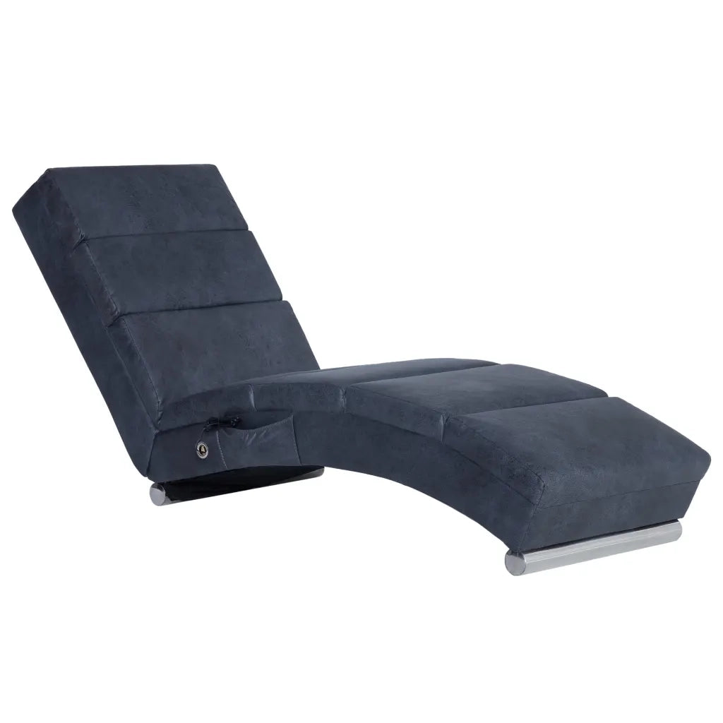 Sdraio Massaggiante Grigia in Similpelle Scamosciata CFW2429989
