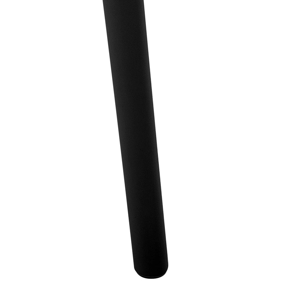 Set di 4 sedie da pranzo in plastica nera per interni ed esterni da giardino con braccioli in stile minimalista