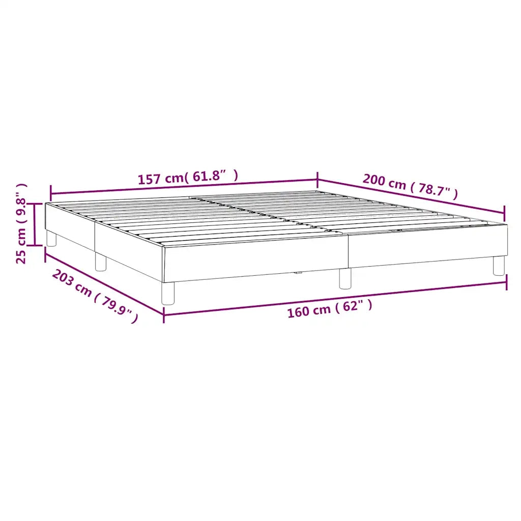 Struttura Letto a Rete a Molle Verde Scuro 160x200 cm in Velluto 3120781