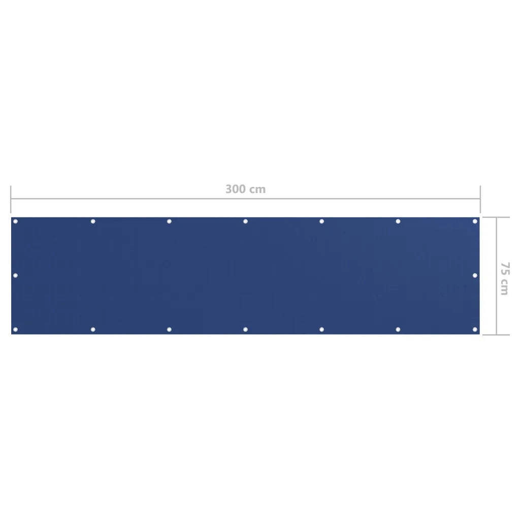 Schermo da balcone | Paravento da Balcone Blu 75x300 cm in Tessuto Oxford