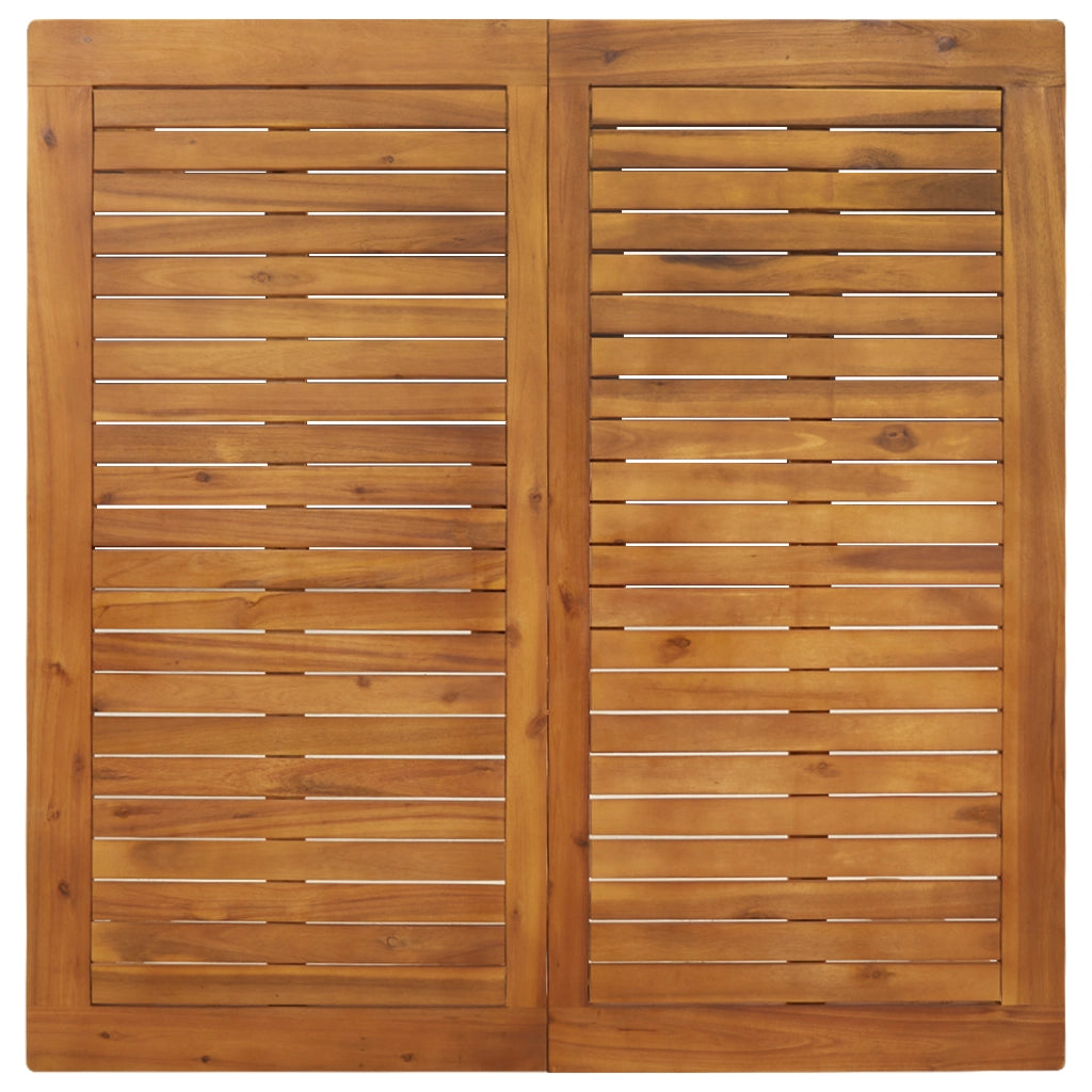 Set da Pranzo da Giardino  3 Pezzi Rattan Polipropilene Nero Acacia