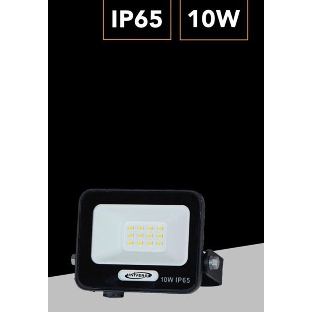 Trade Shop - Faro Proiettore Smd Led Floodlight 10 W Slim Ip65 Nero Luce 3000k 4000k 6500k Ek05-10w-n -
