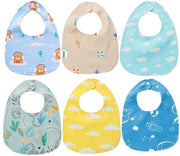 Slabbetjes per Bambini Acquastivanti per Neonati Slabbetje per Ragazzi Ragazze Unisex Set di Chiusura a Doppio Bottone (Multicolor)
