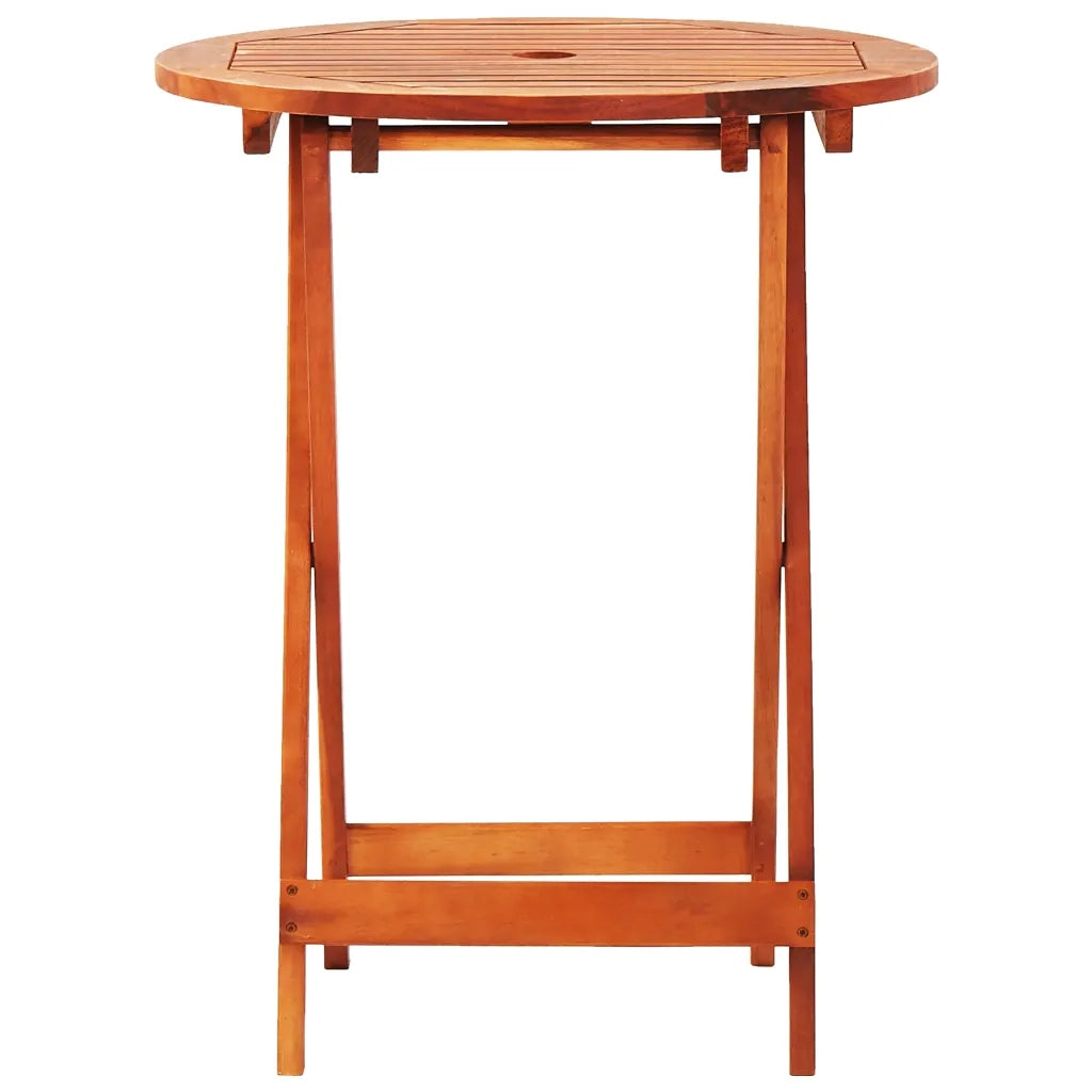 Set Pranzo Pieghevole da Esterno 3 pz | Set Salotto da Giardino in Massello di Eucalipto
