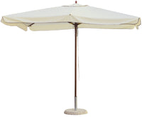 Ombrellone da Giardino 3x3 m Palo Ø48 mm in Legno Morel Ecrù