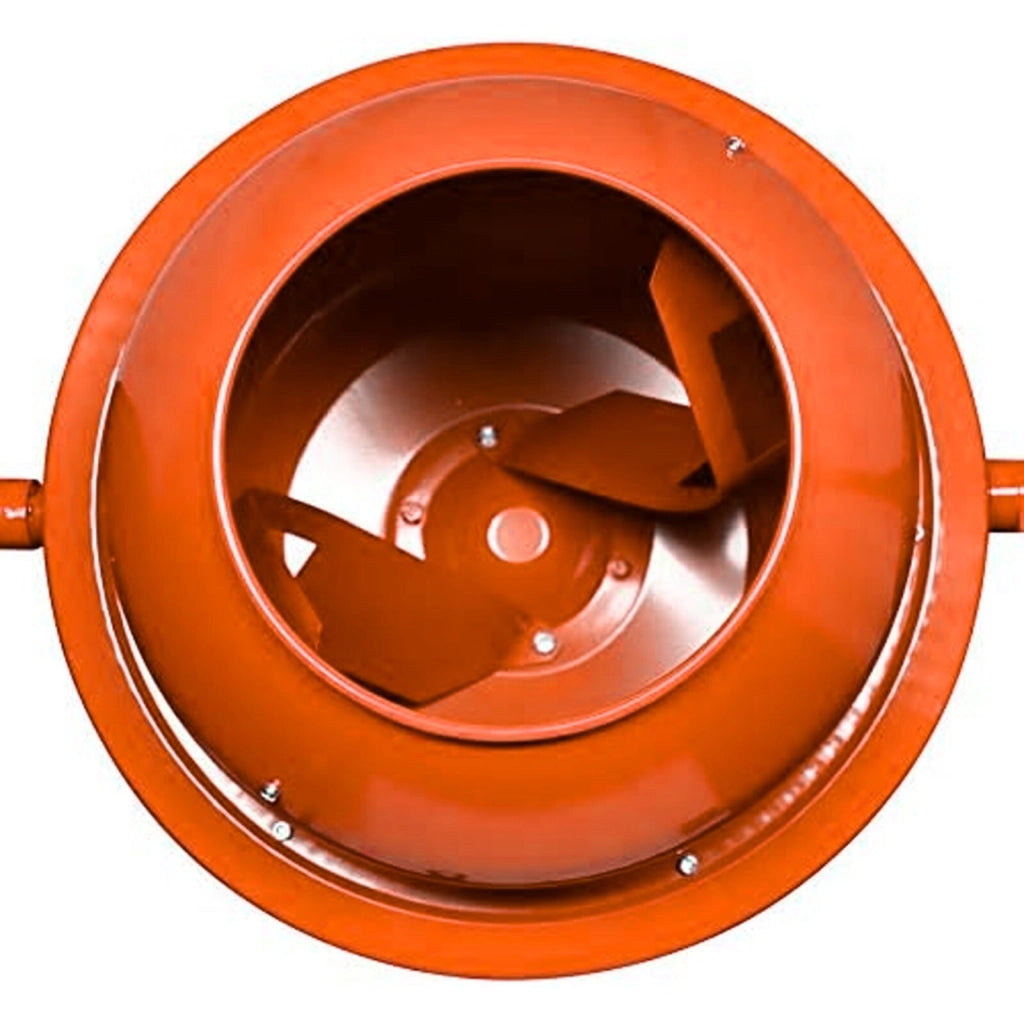 Betoniera Elettrica 140 Litri 550 Watt Impastatrice Miscelatore Cemento Con 2 Ruote E Certificazione CE Telaio In Acciaio Per Malta Calcestruzzo 30 Giri Al Minuto Colore Arancione