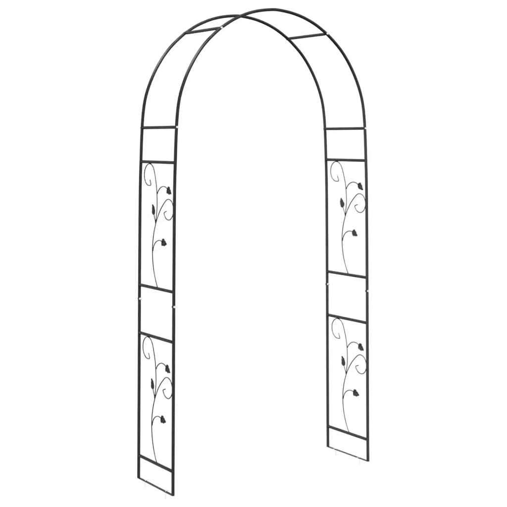 Arco da Giardino Floreale Nero 115 x 37 x 231 cm CFW8466588