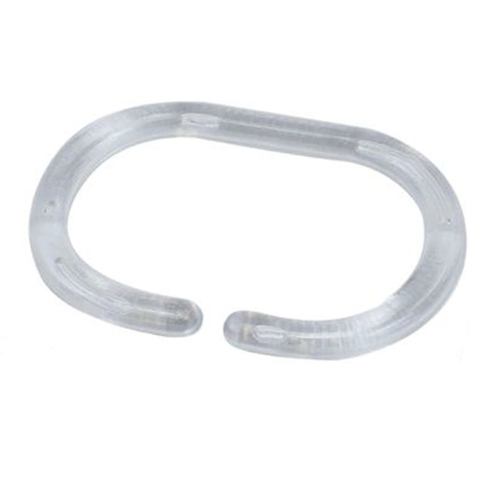 Trade Shop - Set 12 Anelli Gancio Per Tenda Doccia Bagno Trasparenti In Plastica Box Doccia 52148 -
