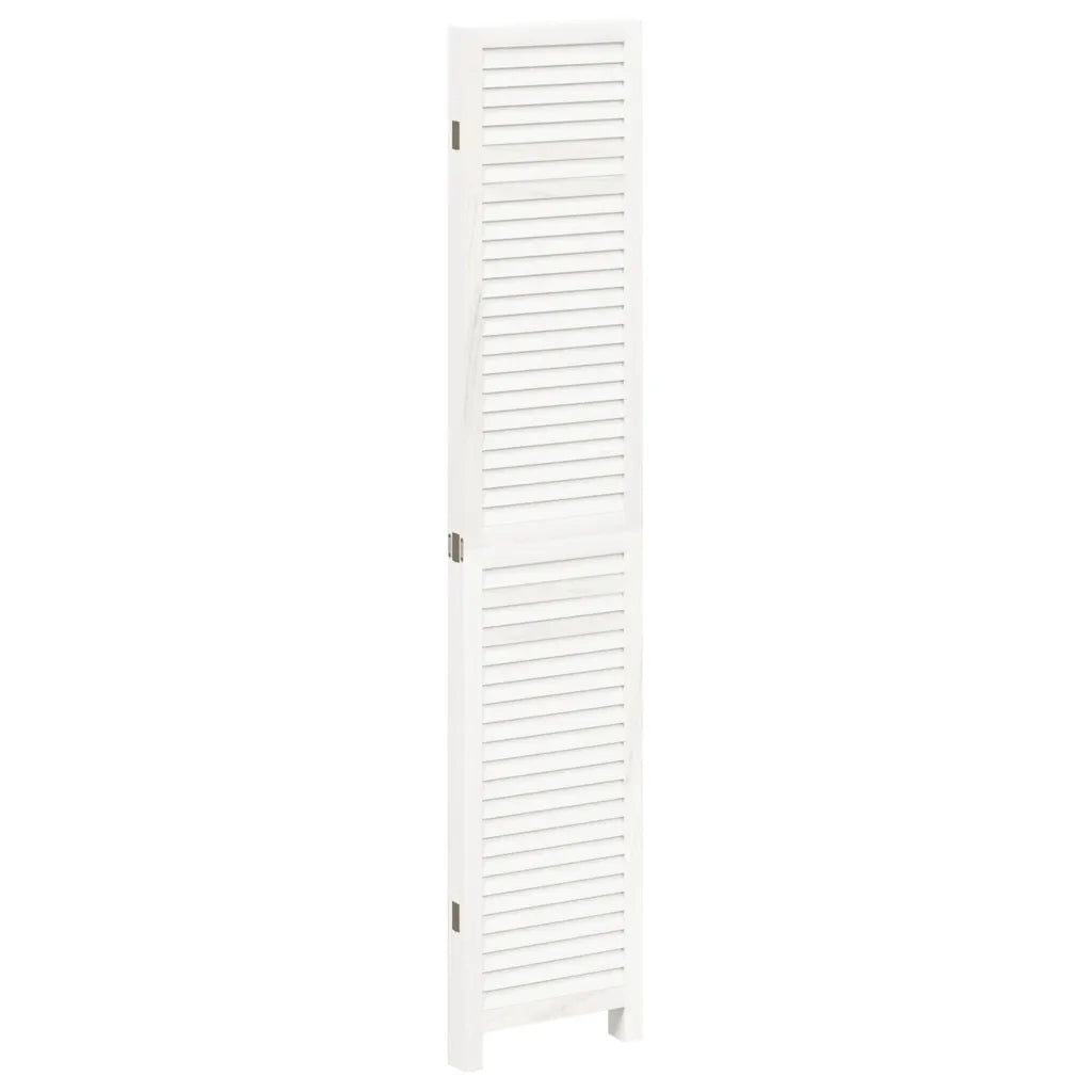 Divisorio Ambienti | Divider per stanze | Paravento 4Pannelli Bianco Legno Massello di Paulownia