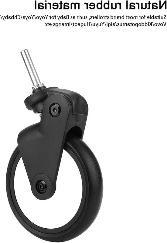 Accessori di ricambio per passeggino pneumatici in gomma set di ruote posteriori per passeggino Yoya Vovo (1 coppia di ruote anteriori)