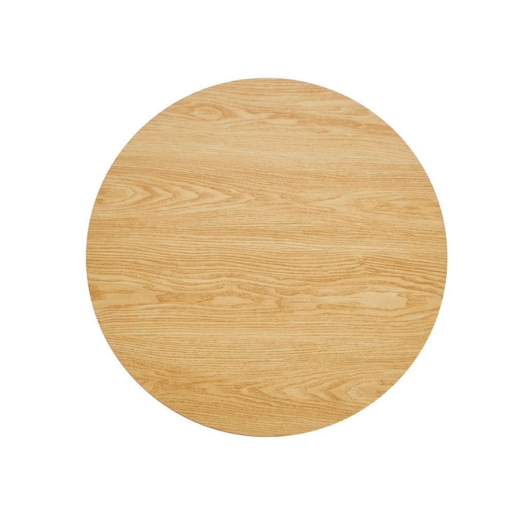 Set di 2 tavolini rotondi in MDF e metallo; ?70 x H40 cm e ?50 x H50 cm
