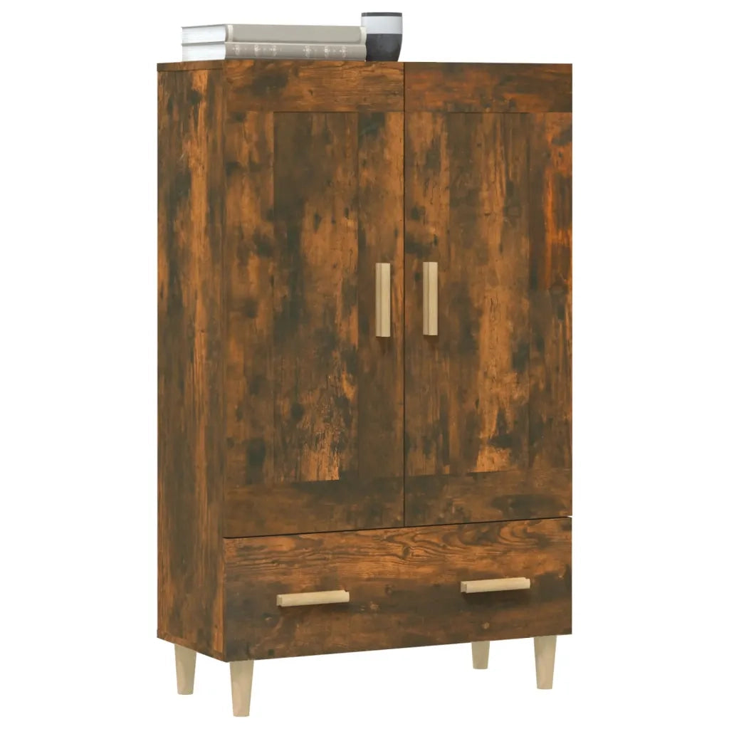 Credenza | Madia | Buffet da pranzo | Armadio da pranzo Rovere Fumo 70x31x115 cm in Legno Multistrato