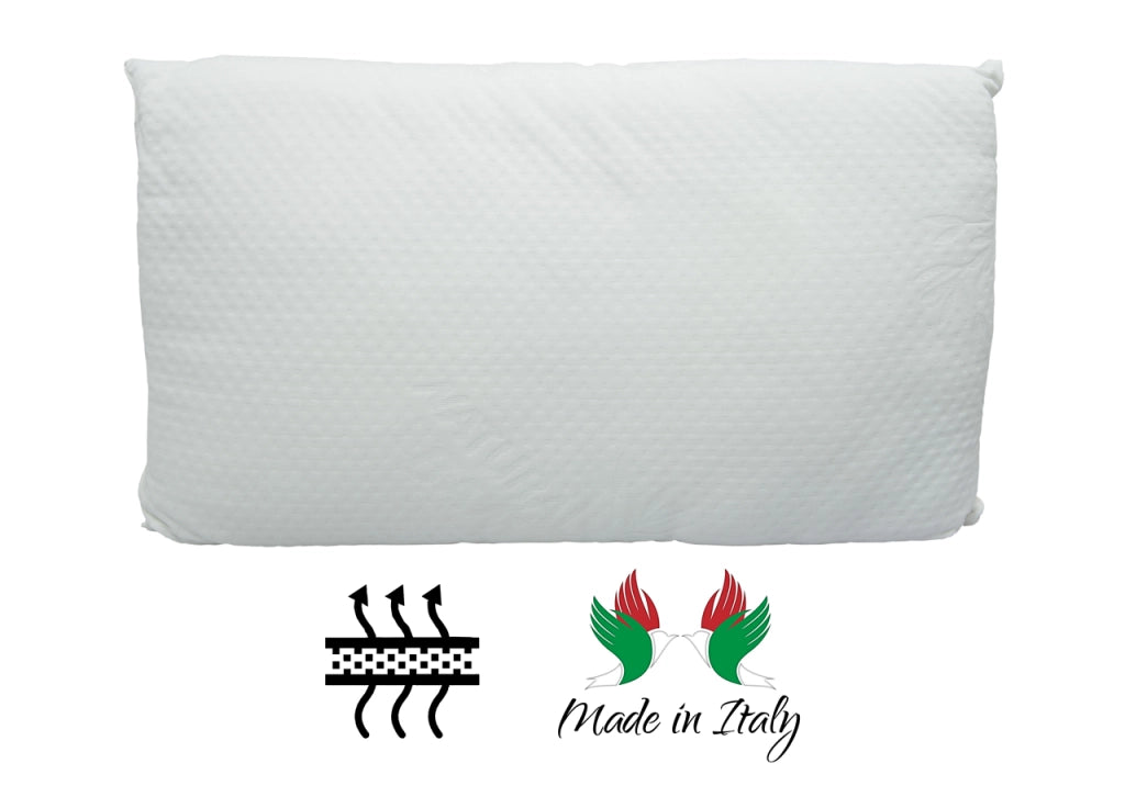 Guanciale Cuscino Letto 50x80m Anallergico Traspirante Fibra Protect Bamboo