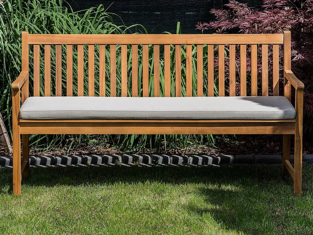 Cuscino per sedile da esterno Cuscino per panca resistente all'acqua in poliestere taupe 152 x 54 cm Giardino