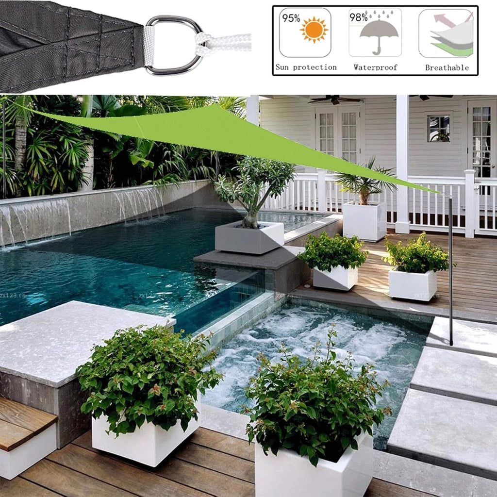 Tenda parasole per esterni, per patio, giardino, cortile e piscina, tessuto impermeabile e protettivo dai raggi UV