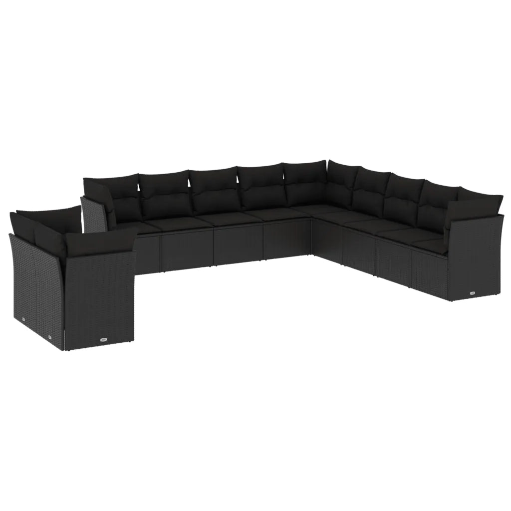 Set Divani da Giardino 11 pz con Cuscini in Polyrattan Nerocod mxl 87252