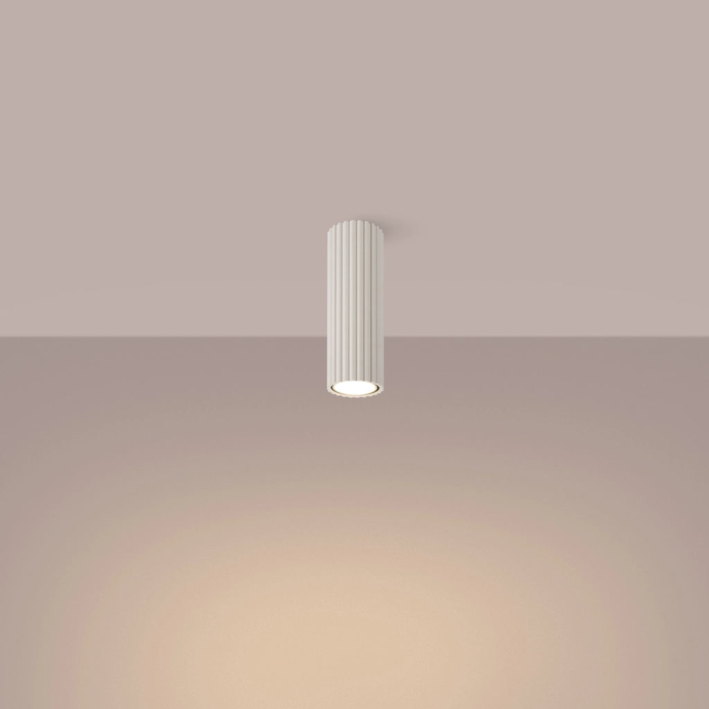 Spot soffitto GRAVIO Pure Lume beige tubo 20cm GU10