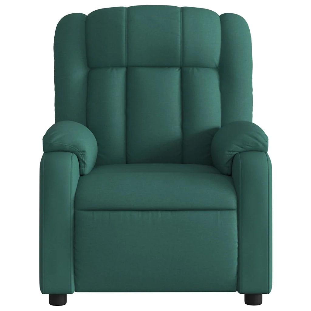 Divano Sedia-Poltrona Reclinabile in Tessuto Verde Scuro 274341