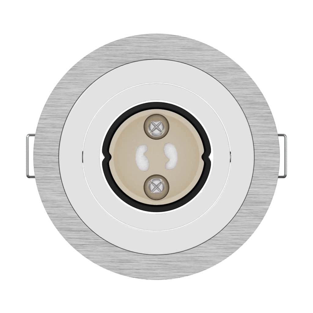 Set di 24 faretti da incasso moderni con angolazione regolabile 9 x 9 x 2 cm in alluminio argento 02_0058258