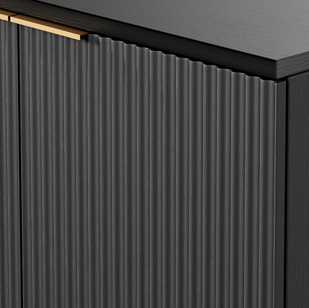Sideboard a 2 ante in MDF; nero; 80x40x80 cm
