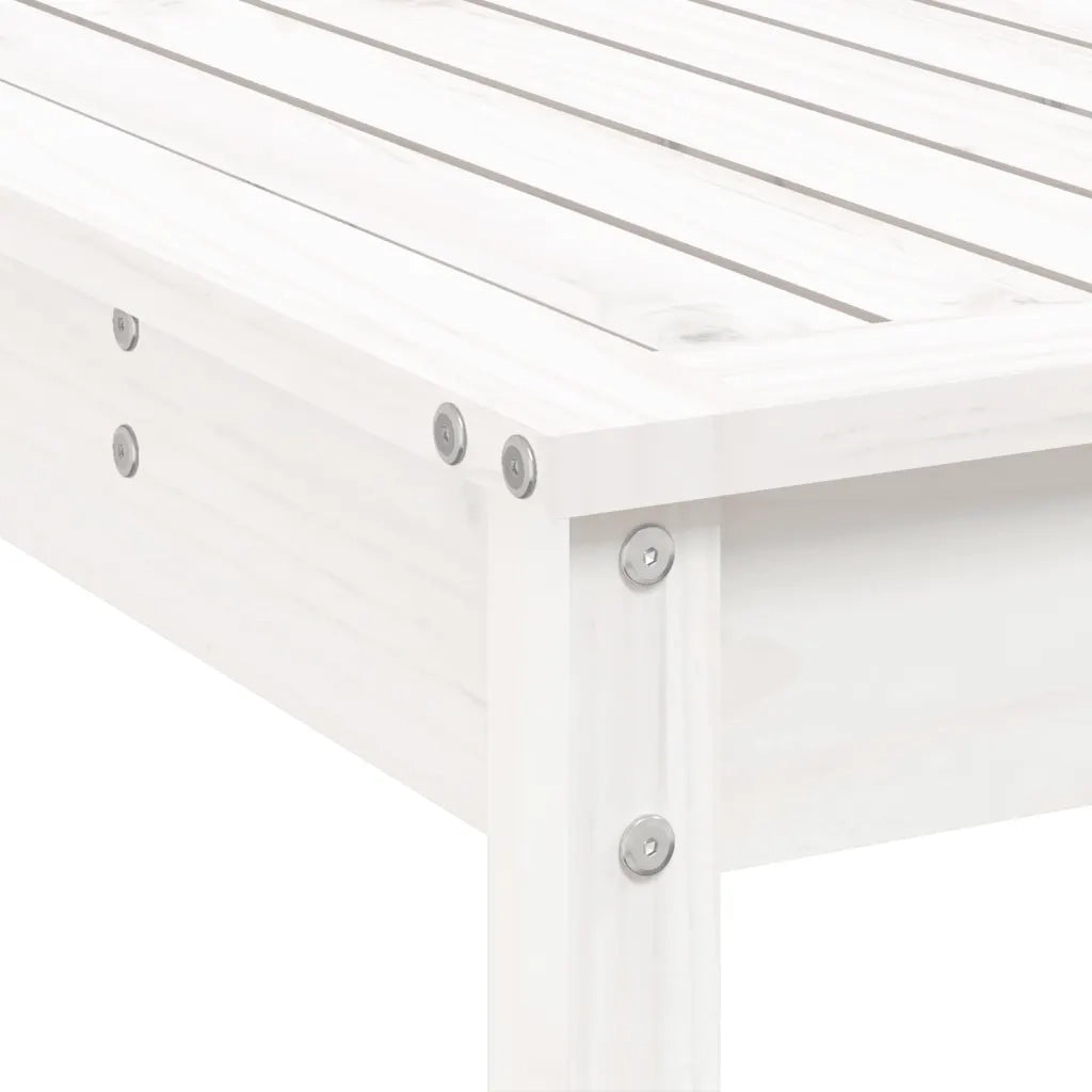 Set Bar da Giardino 7 pz Bianco in Legno Massello di Pino 3157752